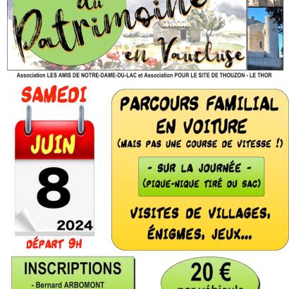 2ème Rallye découverte du patrimoine en Vaucluse