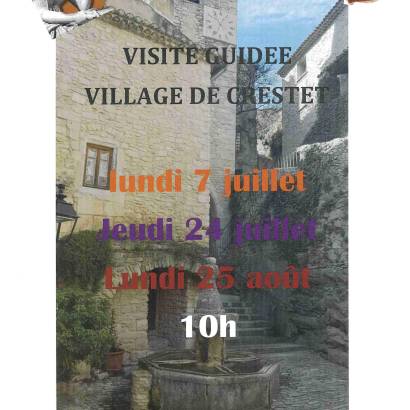 Geführter Rundgang durch das Dorf Crestet mit Mélanie Bienfait Pas d'Histoires Geführter Rundgang durch das Dorf Crestet mit Mélanie Bienfait Pas d'Histoires