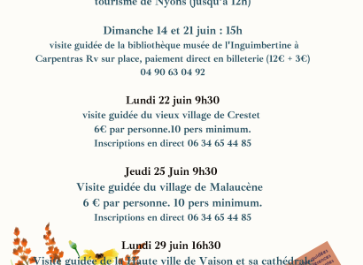 Visite guidée du village de Crestet avec Mélanie Bienfait Pas d'Histoires