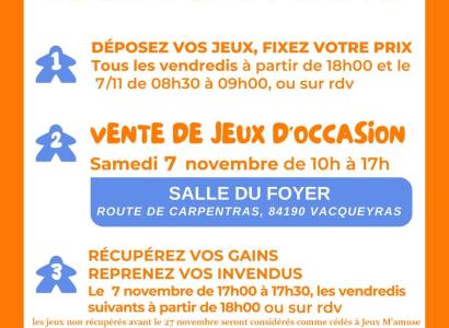 Vente de jeux d'occasion