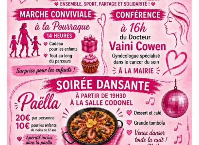 Marche conviviale, conférence, et soirée dansante à Beaumont de Pertuis pour octobre rose