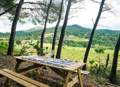 Table de pique-nique au Clos de Caveau
