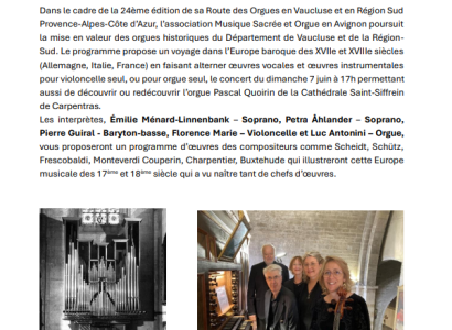 La Route des Orgues en Vaucluse : concert à Carpentras