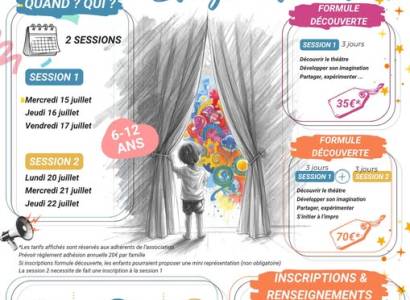 Théâtre stage été 2026 à La Bastide des Joudans