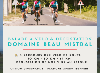 Balade à vélo & Dégustation - Domaine Beau Mistral