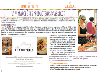 Marché des producteurs d'abricots