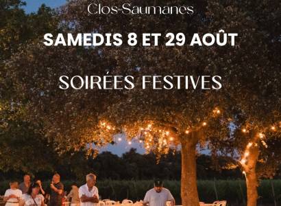 Soirée festive face aux vignes