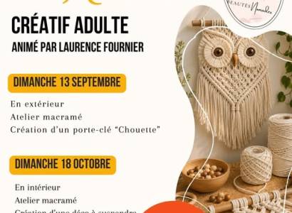 Atelier créatif adulte animé par Laurence Fourinier  à Beaumont de Pertuis