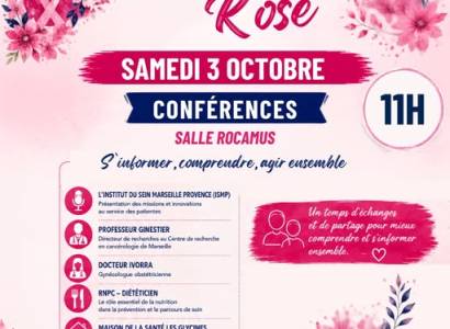 Octobre rose à La Tour d'Aigues : conférences : s'informer, comprendre, agir ensemble