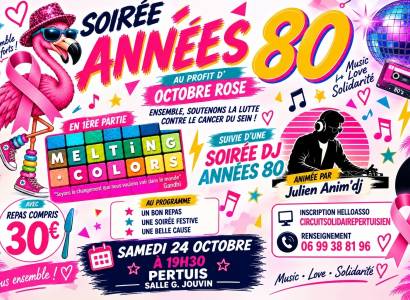 Soirée années 80 Octobre rose