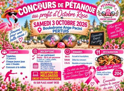 Concours de pétanque Octobre rose