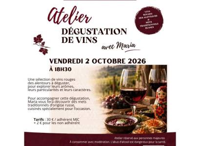 Atelier dégustation de vin