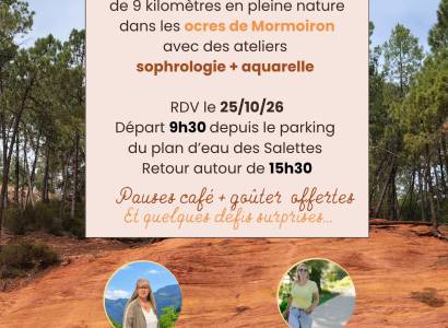 Balade sophrologie et aquarelle dans les ocres