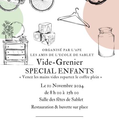 Vide grenier spécial enfant de l'association des amis de l'école