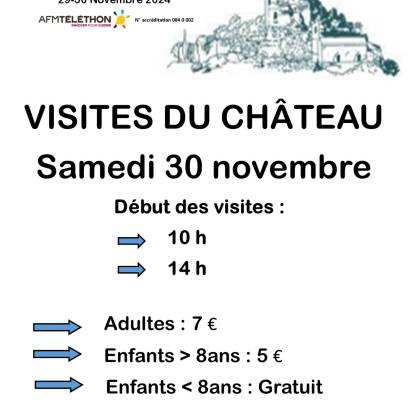 Télethon - Visites du château d'Entrechaux