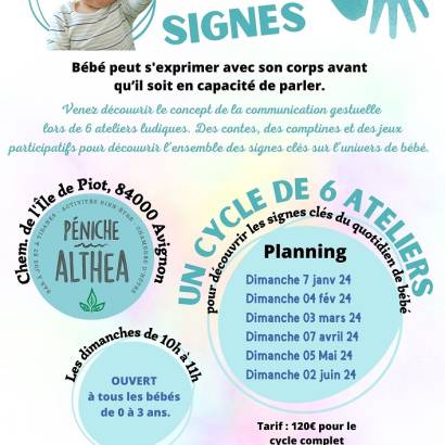 Ateliers bébé signes Du 7 janv au 2 juin 2024