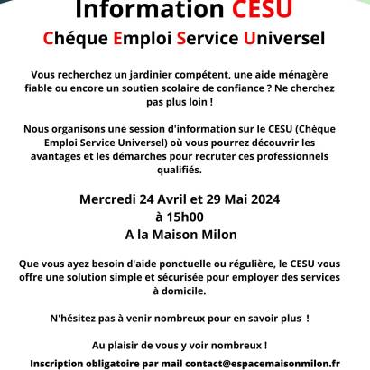 Conférence d'information sur le CESU