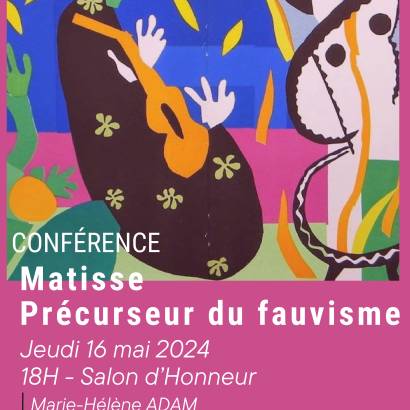 Conférence sur Matisse Le 16 mai 2024