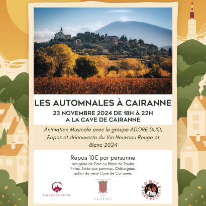 Les Automnales à Cairanne - Les Automnales en Vaison Ventoux Le 23 nov 2024