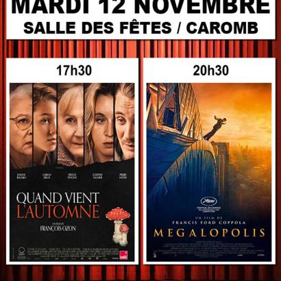 Cinéma itinérant : Megalopolis Le 12 nov 2024