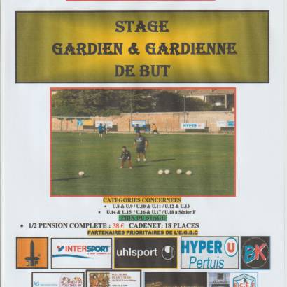 Stage gardien et gardienne de but