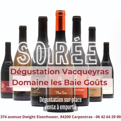 Soirée dégustation avec le Domaine les Baies Goûts Le 15 nov 2024