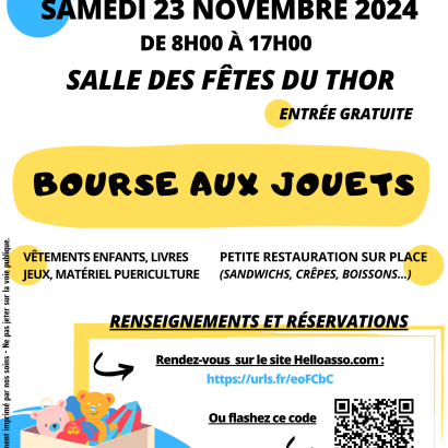 Bourse aux Jouets Le 23 nov 2024