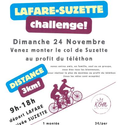 Téléthon : Lafare-Suzette Challenge !