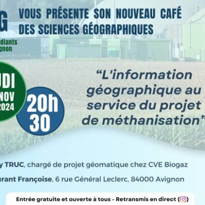 Café des sciences géographiques - L'information géographique au service du projet de méthanisation