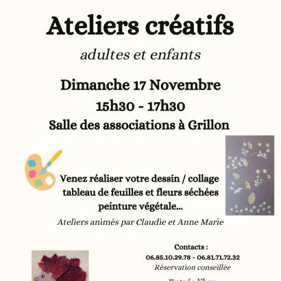 Ateliers créatifs