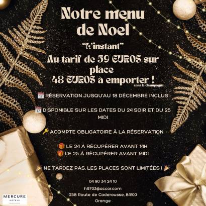 Menu de Noël à l'Instant