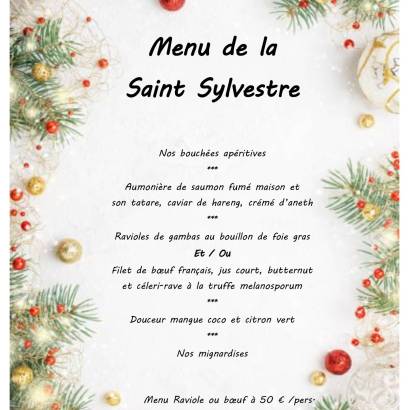 New Year's Eve meal at Saveurs du Marché