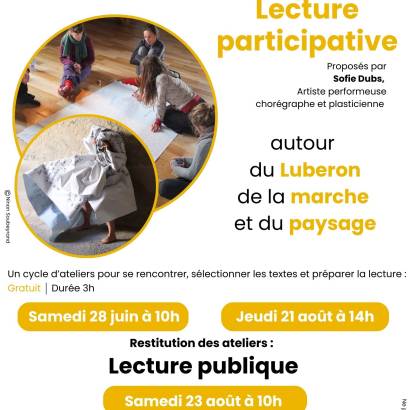 Ateliers Lecture participative & publique autour du Luberon, de la marche et du paysage