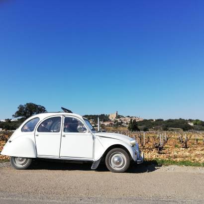 Escapade dans le vignoble en 2CV au départ de la Bastide St Dominique