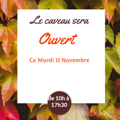Ouverte exceptionnelle du Domaine Mousset le 11 novembre