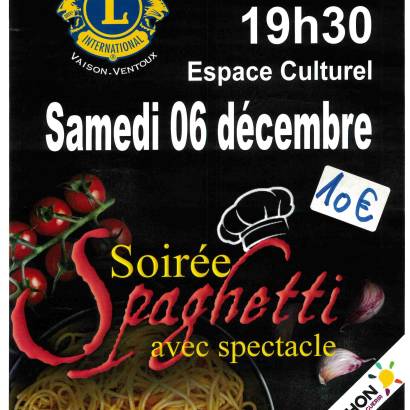 Soirée spaghetti avec spectacle - Téléthon