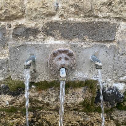 Water and swallows in a Provence village