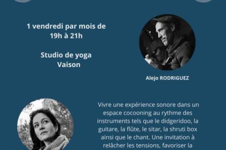 Yin yoga, live music and sacred Amazonian chants with Nadège Bressy