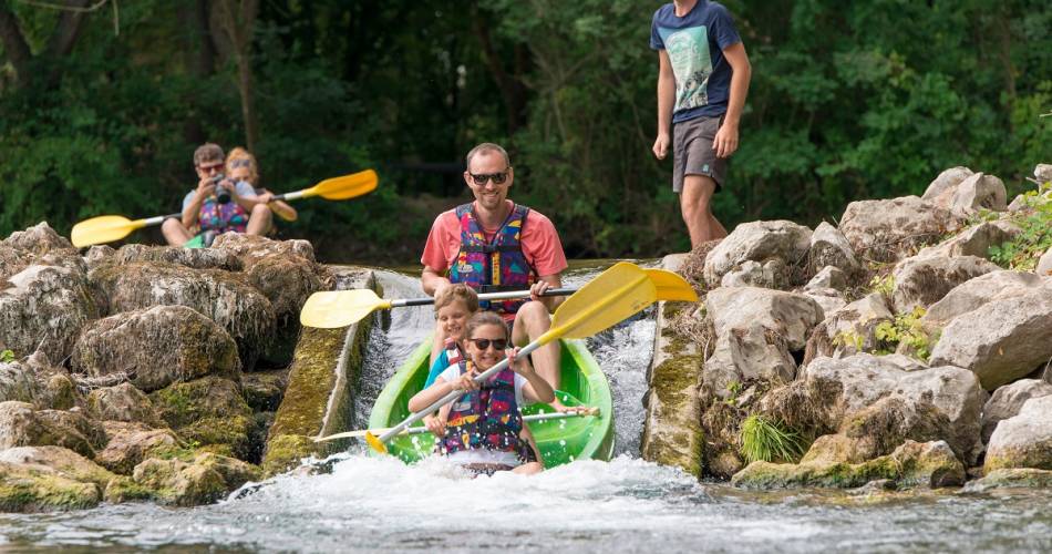 descente en canoë de la sorgue avec kayak vert - fontaine