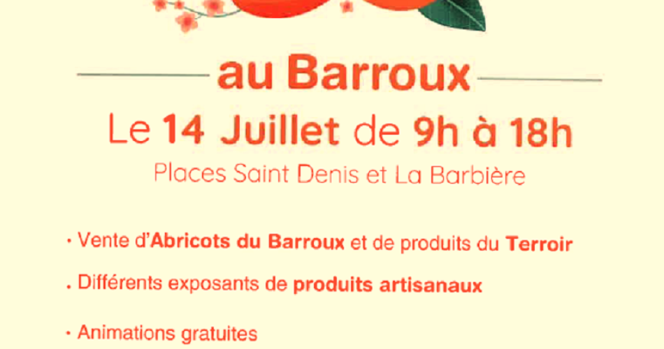 Marché des producteurs d'abricots@@mairielebarroux