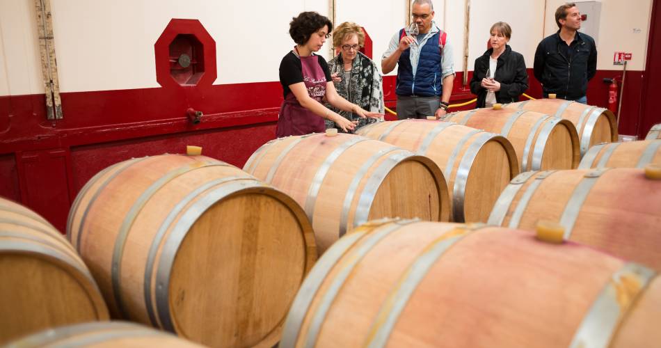 Tasting Wines from the Barrels at Pavillon Bouachon@©Pavillon Bouachon