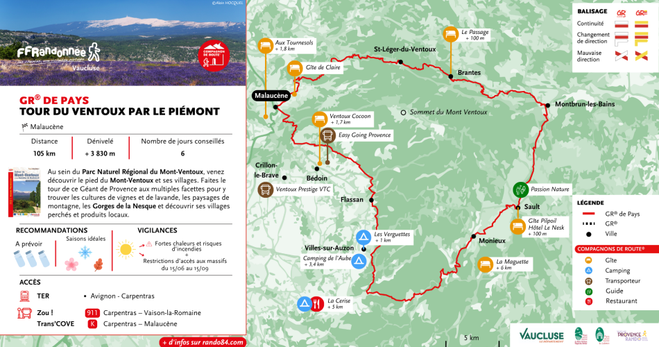 GR® de Pays: Around the Ventoux Massif – Circular hike in the foothills of Mont Ventoux@©FFRandonnée Vaucluse