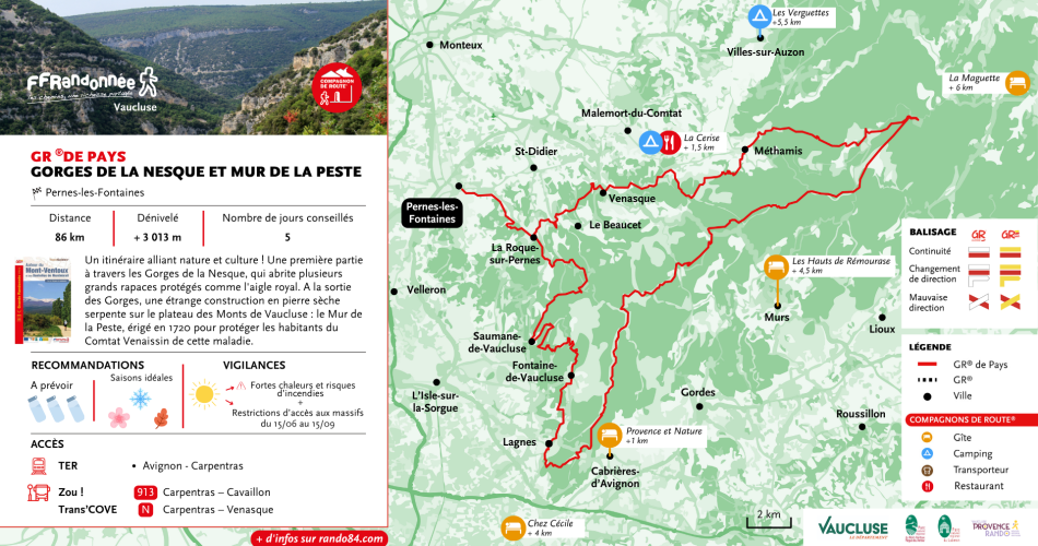 GR® de Pays: Around the Ventoux Massif – Circular hike from La Nesque to the Plague Wall@©FFRandonnée Vaucluse