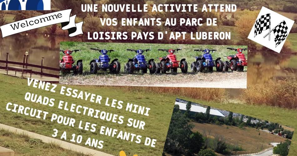 Activité de mini quads électriques@Valérie Dupont - Communauté de Communes Pays d'Apt Luberon