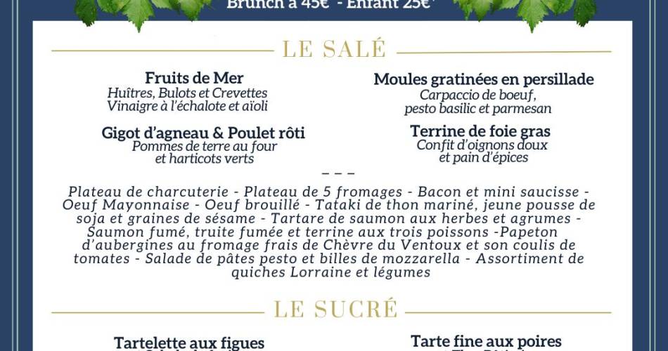 Brunch à l'Hostellerie du Château des Fines Roches@© Hostellerie du Château des Fines Roches