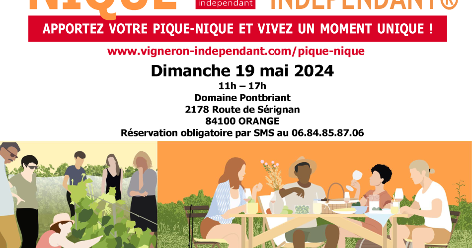 Pique-nique du vigneron indépendant au Domaine Pontbriant@Vignerons Indépendants de France