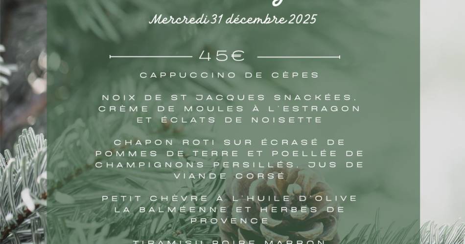 Menu de la Saint-Sylvestre@La Part des Anges