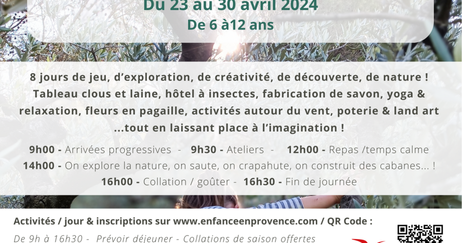 Stages vacances nature et créativité@©Enfance en Provence