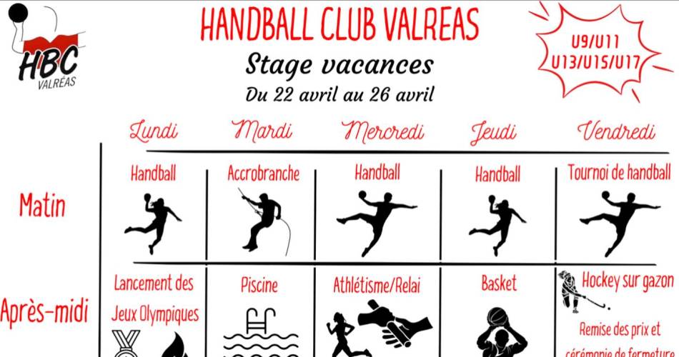 Stage vacances handball et multisports: 