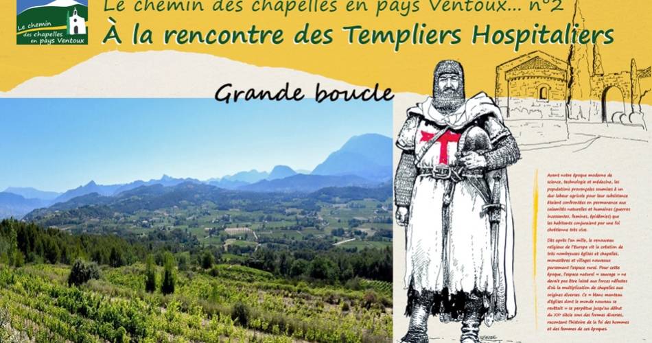 A la rencontre des Templiers Hospitaliers - Grande boucle - Départ Buisson@Chemin des Chapelles en Pays Ventoux